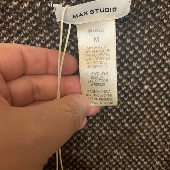 Max Studio Brown and Cream Cardigan - Picture 4 of 6